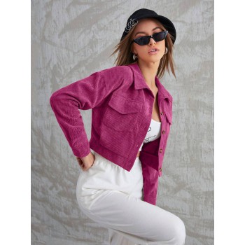 Flap Pocket Drop Shoulder Jacket