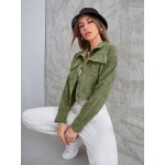 Women s Solid Color Simple Style Daily Long Sleeve Jacket