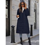 Women s Casual Zipper Hooded Regular Jacket Daily Wear