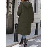 Women s Fleece Lined Hooded Zip Up Long Sleeve Regular Winter Coat With Pockets