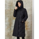 Pocket Side Belt Hooded Padded Coat