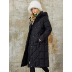 Pocket Side Belt Hooded Padded Coat