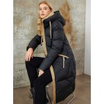 Zip Up Drawstring Hooded Padded Coat