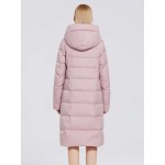 Zipper Front Drawstring Detail Padded Coat