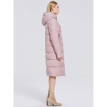 Zipper Front Drawstring Detail Padded Coat