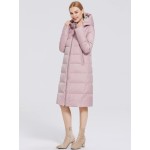 Zipper Front Drawstring Detail Padded Coat