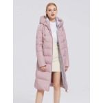 Zipper Front Drawstring Detail Padded Coat