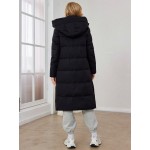 Zip Pocket Hooded Padded Coat