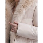 High End Detachable Large Fur Collar Hooded Women s Winter Short Padded Coat