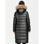 Zip Up Fuzzy Hooded Padded Coat