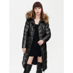 Zip Up Fuzzy Hooded Padded Coat