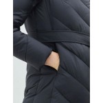 Women s Long Hooded Padded Coat With Belt