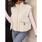 Women S Zipper Closure Padded Vest