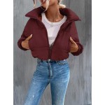 Frenchy Women s Zipper Front Short Padded Coat